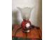Veche lampa din ceramica veioza vintage abajur floare cu lumina variab 875557 poza 5